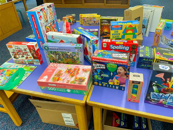 Puzzles, legos and more were part of the Holiday Shop at the MCB Elementary Complex.
